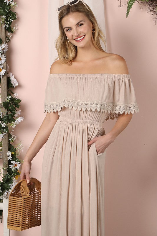 Long And Flowy Dress (Off The Shoulder Maxi Dress)