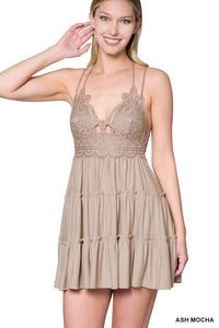 Lace Mini Dress Or Cami Top