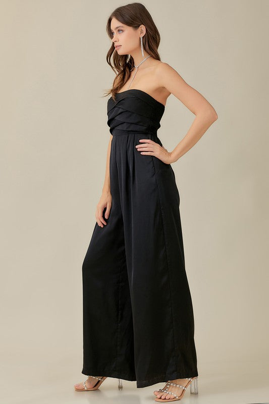 Strapless Formal Jumpsuit With Sweetheart Bodice