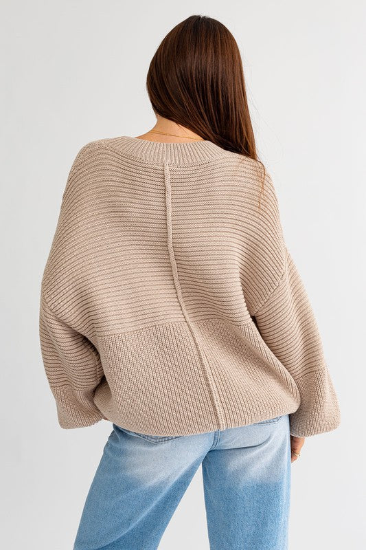 Ribbed Knitted Sweater