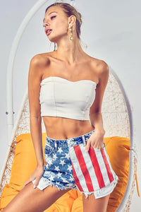 Stars & Stripes US Flag Denim Shorts