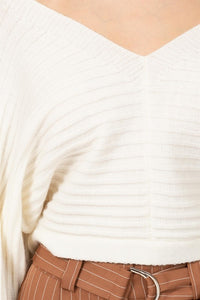 Open Back Cropped Sweater