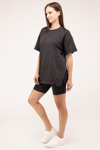 Biker Shorts With Matching Short Sleeve Tee