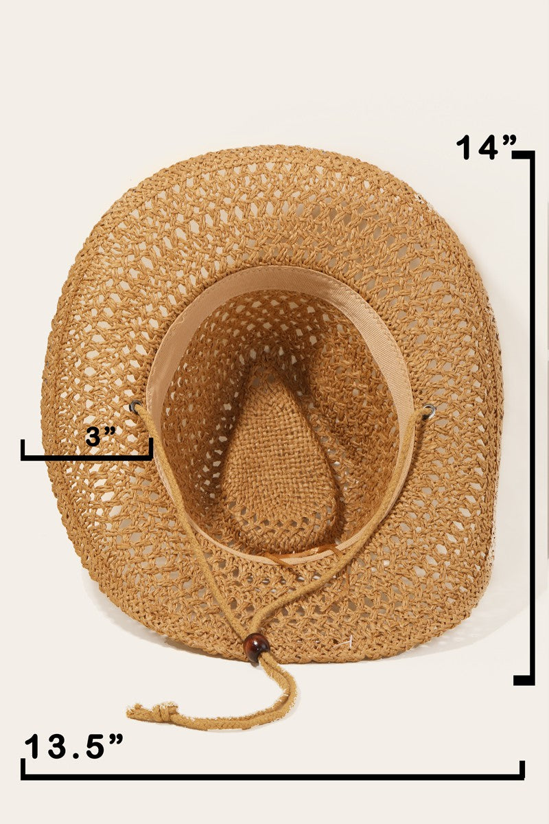 Cowgirl Hat With Straw Strap