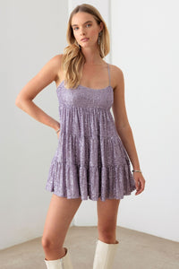 Sequin Babydoll Mini Dress