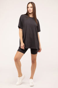 Biker Shorts With Matching Short Sleeve Tee