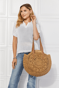 Large Round Crochet Handbag