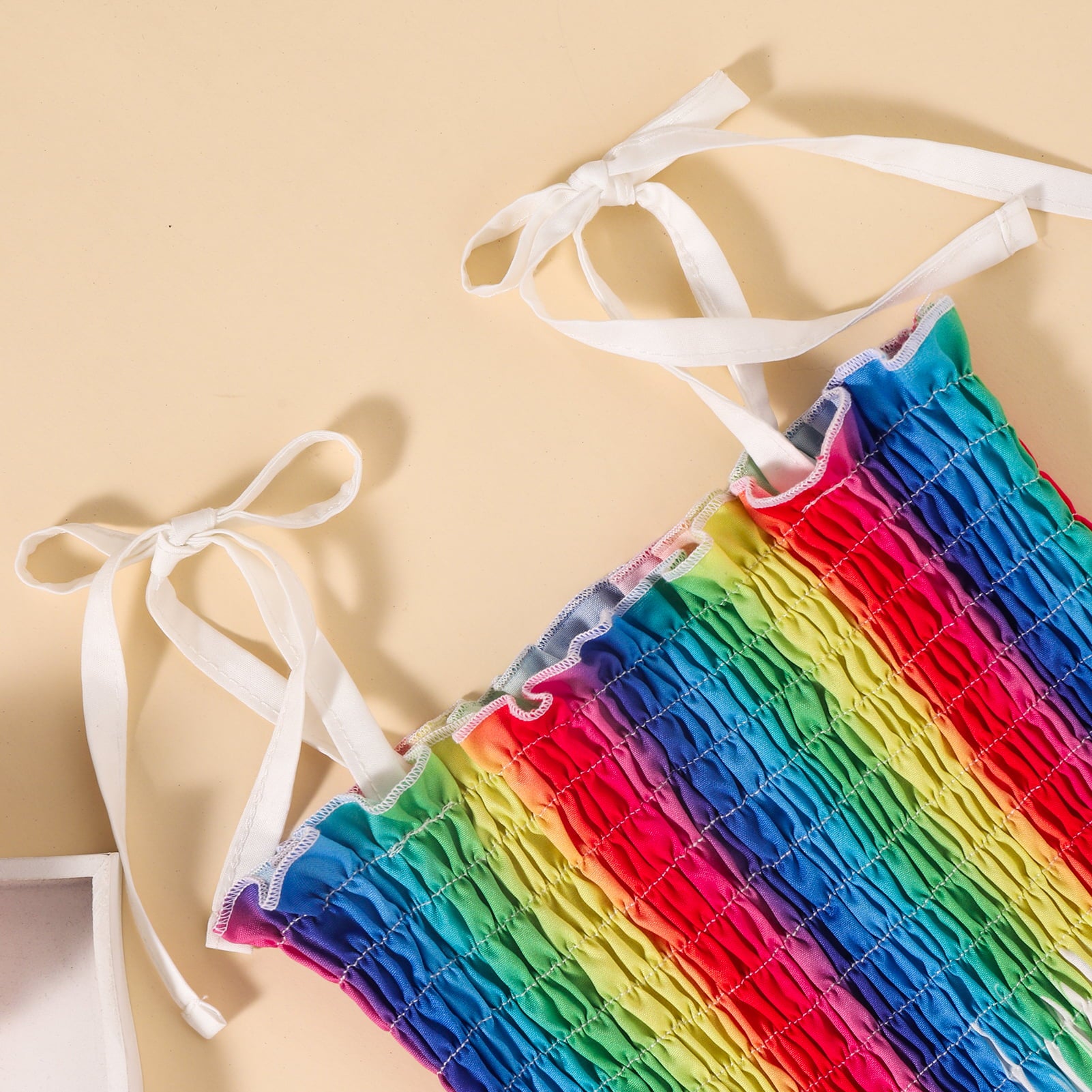 Baby Toddler Rainbow Smocked Dress