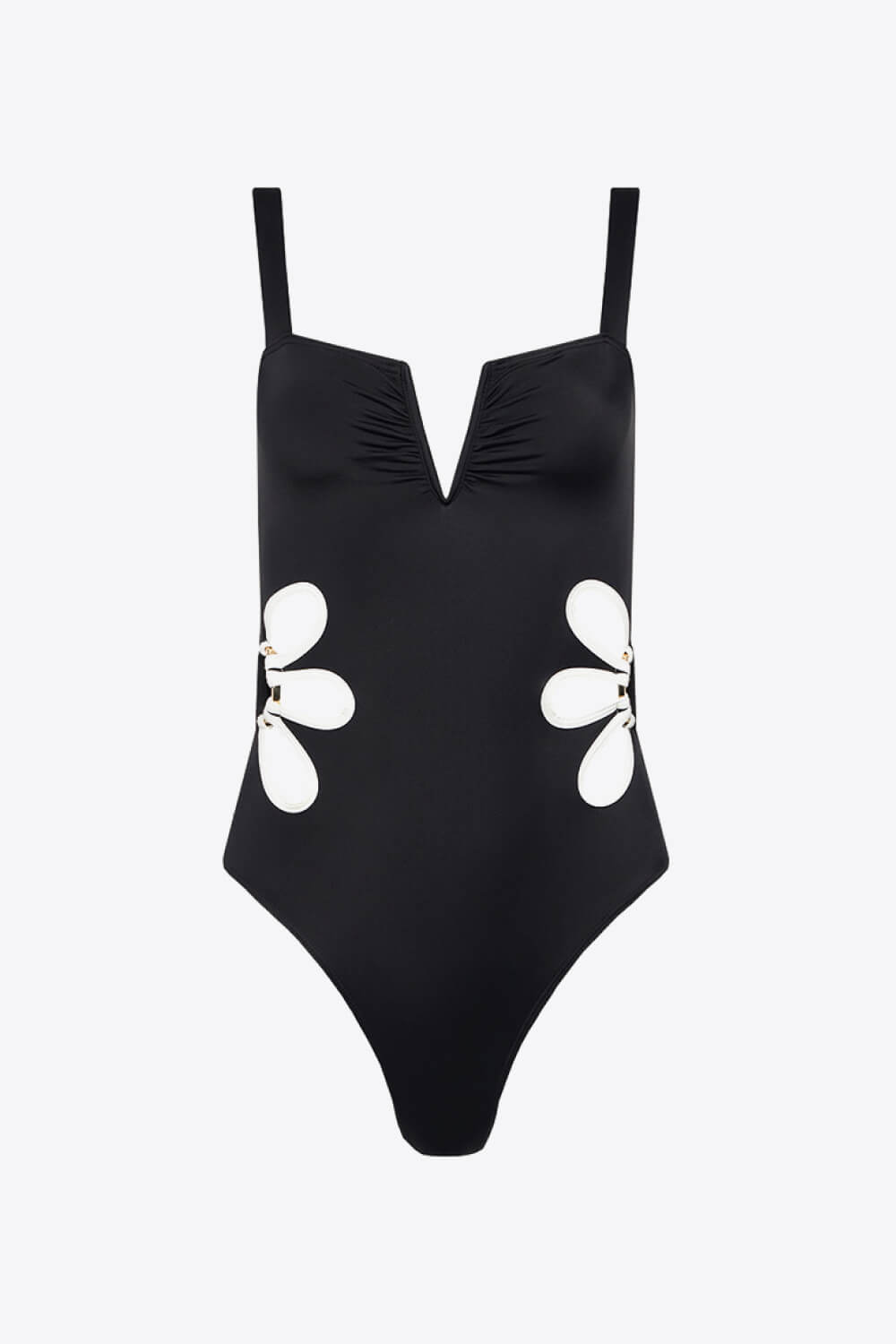 Swimsuit With Side Flower Cut-Outs