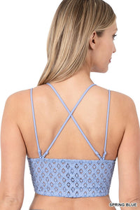 Lace Bralette Cami Crop Top - Bras - Bra Top For Women - Crochet