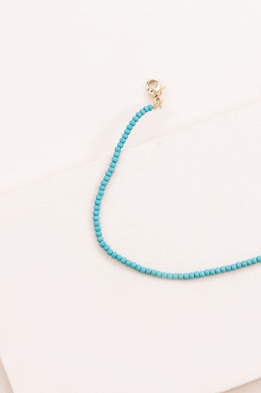 Beaded Turquoise Anklet