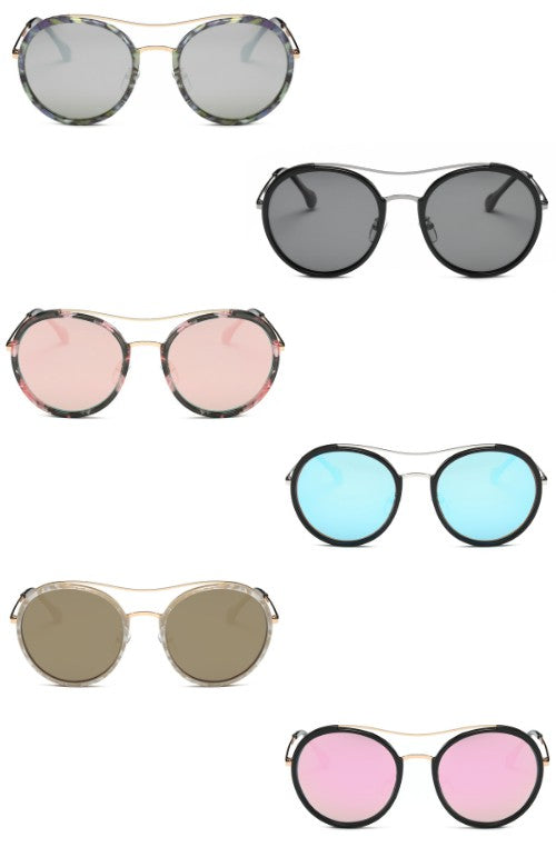 Colored Round Polarized Sunglasses