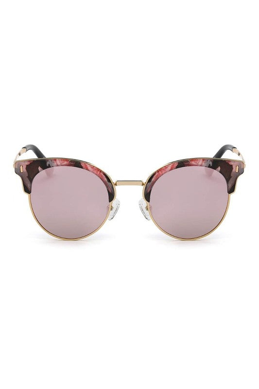 Polarized Round Cat Eye Sunglasses
