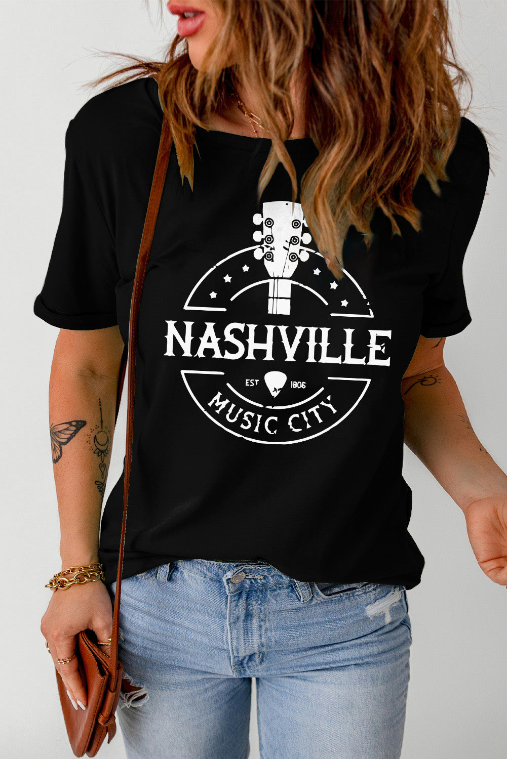 Nashville Graphic Tee In Black