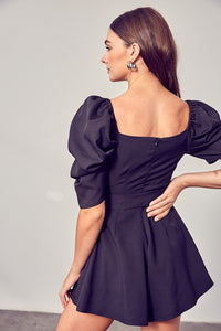 Mini Dress Romper (Black)