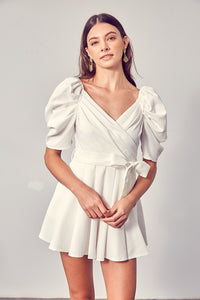 Mini Dress Romper (Off White)