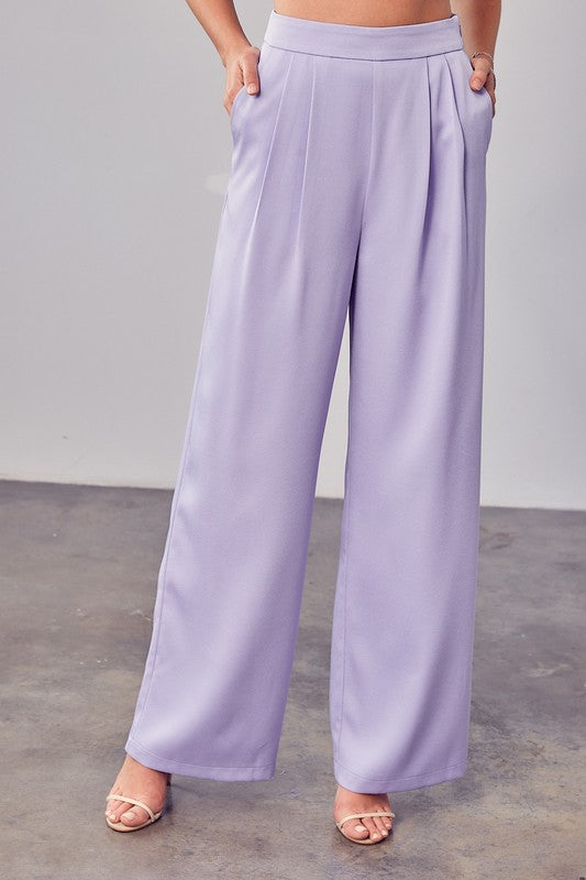 Wide Leg Lavender Dress Pants
