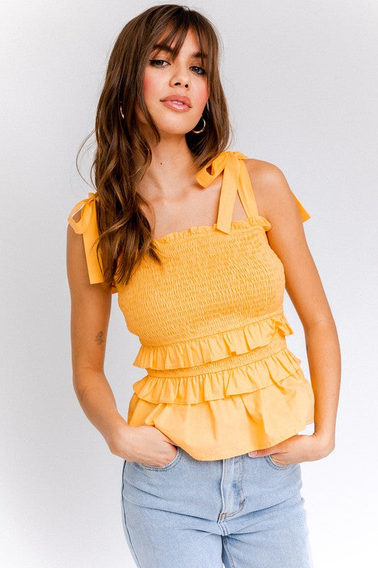 Country Summer Smocked Top
