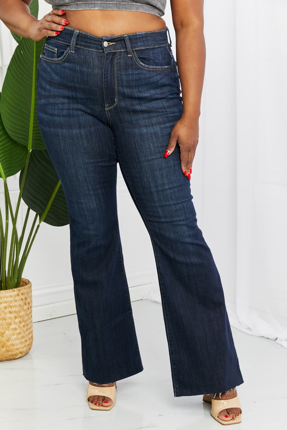 Judy Blue Denim Mid Rise Flare Jeans