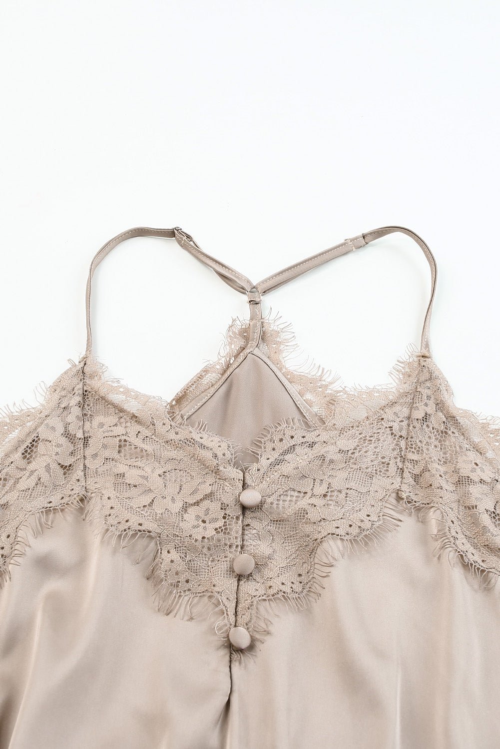 Satin And Lace Bodysuit Cami