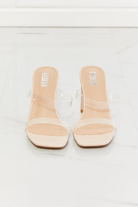 Heeled Sandals With Clear Top Straps