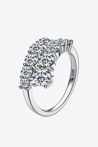 3.26 Cttw Moissanite Double Band 2-Row Ring