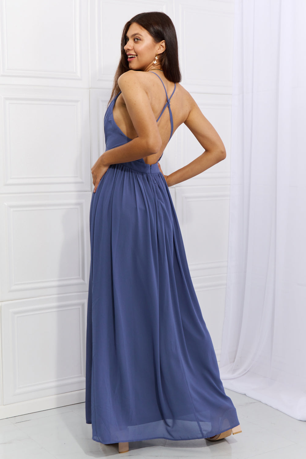 Beautiful Formal Long Summer Dress in Blue