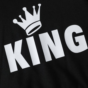 King Graphic Sweatshirt and Jogger Set