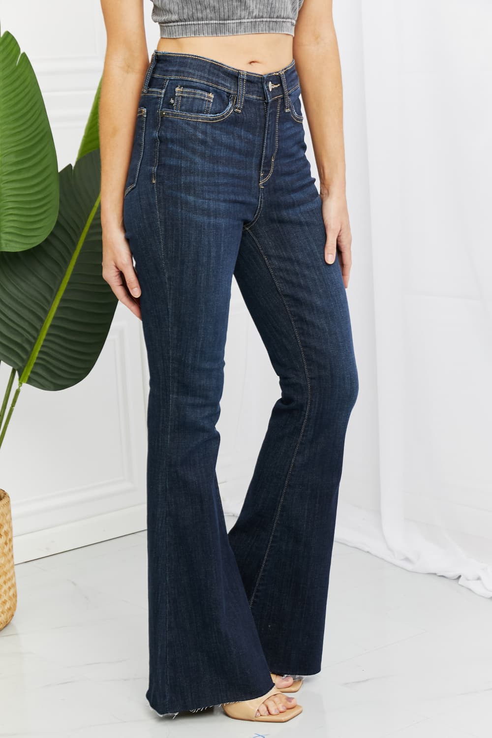 Judy Blue Denim Mid Rise Flare Jeans