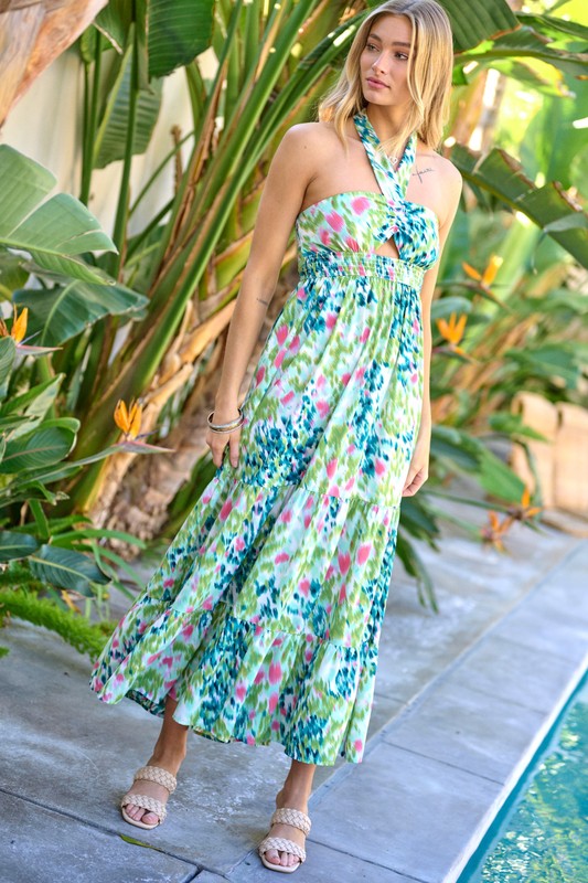 Water Lilies Monet Maxi Dress
