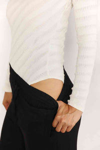 Long Sleeve Bodysuit in Cream