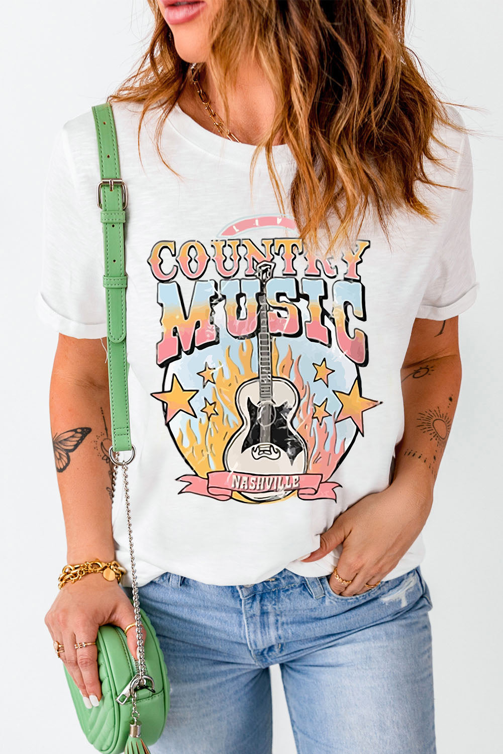 Nashville Country Music Graphic Tee Shirt