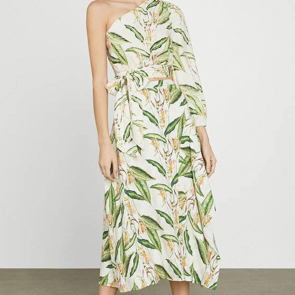 BCBGMaxAzria Tropical Bird Of Paradise Skirt