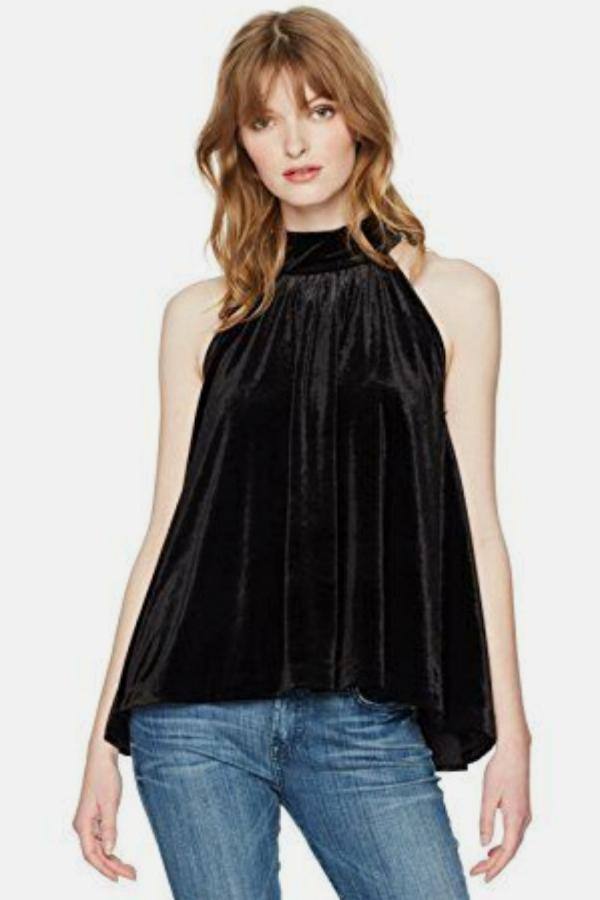 French Connection Sleeveless Velvet Swing Top - The Wild Calla 