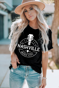 Nashville Graphic Tee In Black