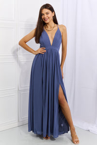 Beautiful Formal Long Summer Dress in Blue
