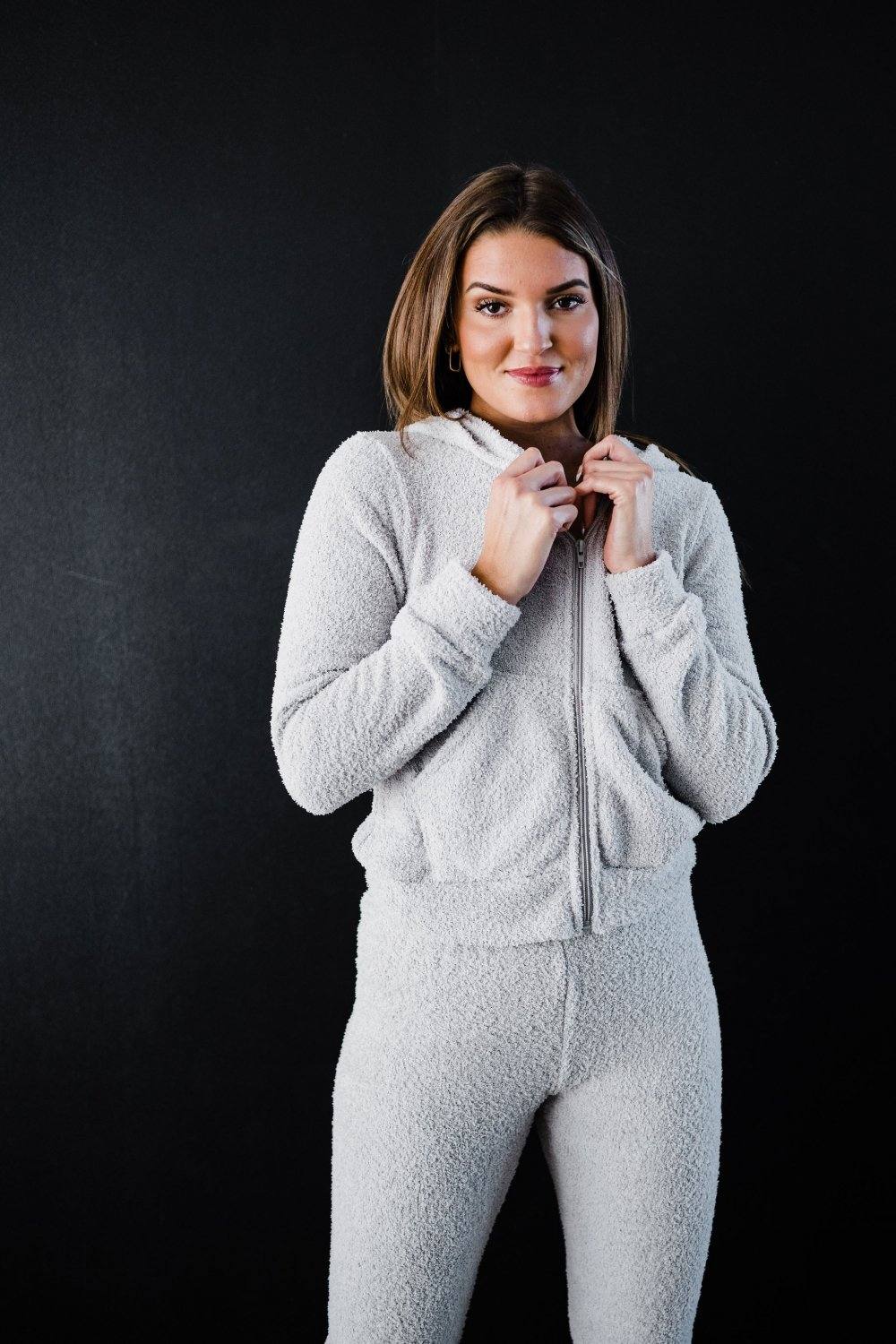 Kimberly C Teddy Full Zip Hoodie and Joggers Set - The Wild Calla 
