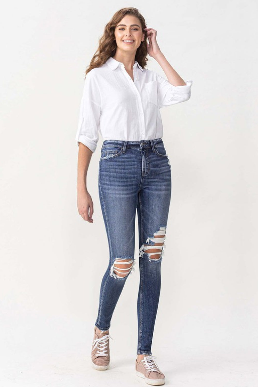High Rise Skinny Jeans By Vervet