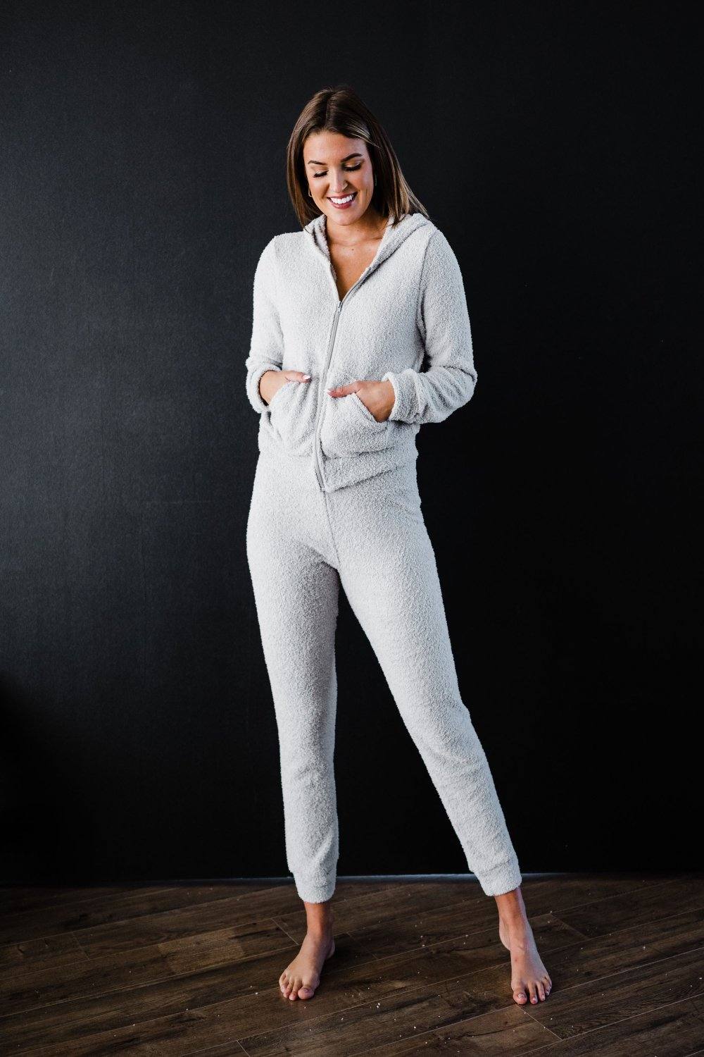 Kimberly C Teddy Full Zip Hoodie and Joggers Set - The Wild Calla 
