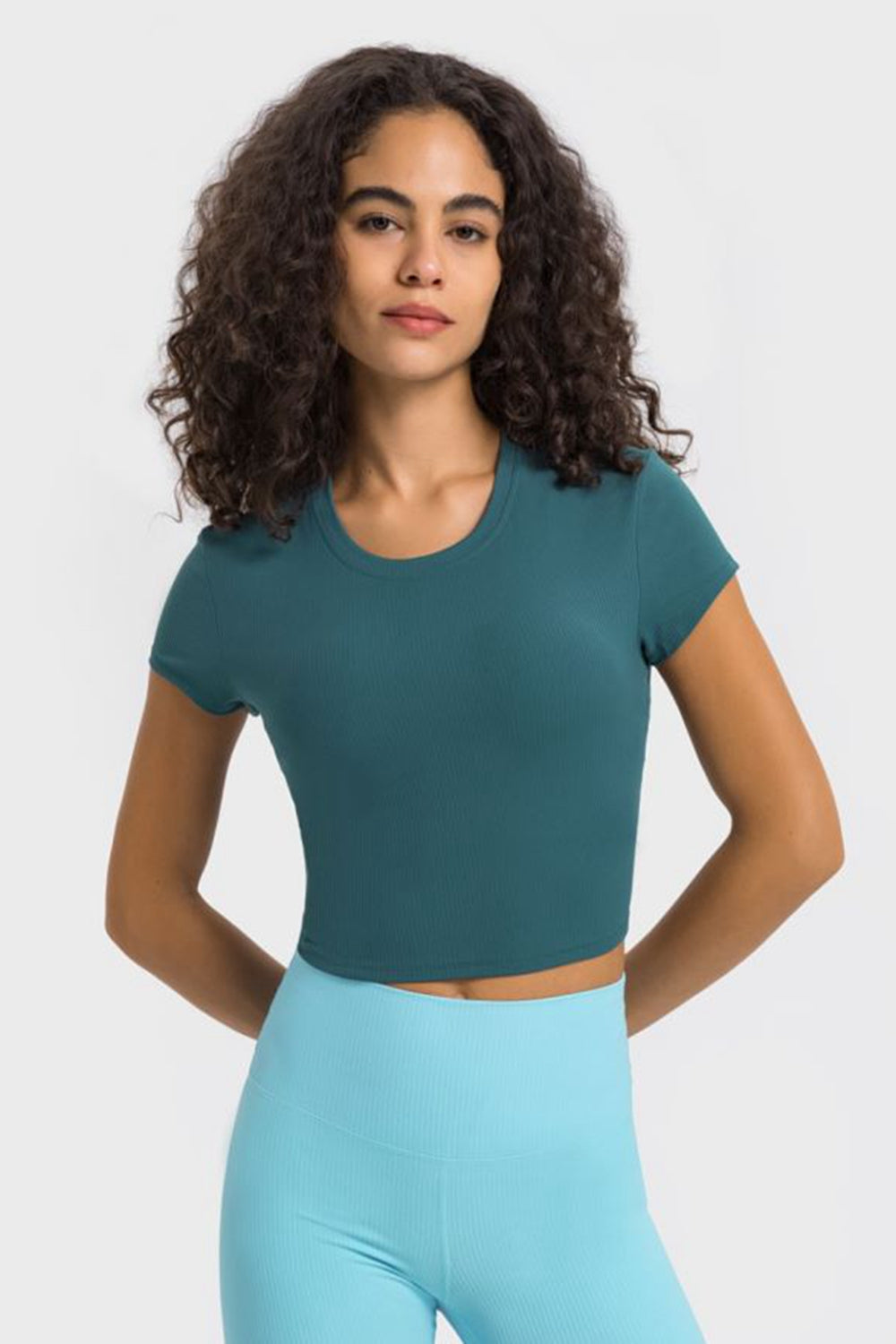 Short Sleeve Cropped Activewear Top