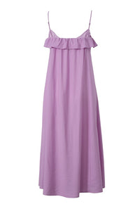 Lavender Maxi Dress With Ruffle Top