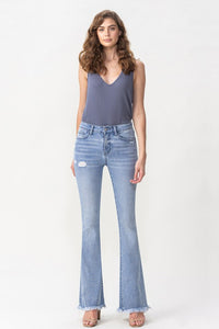 Lovervet High Waist Fray Flare Jeans