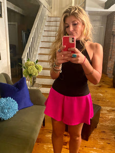 Flare Shorts in Hot Pink